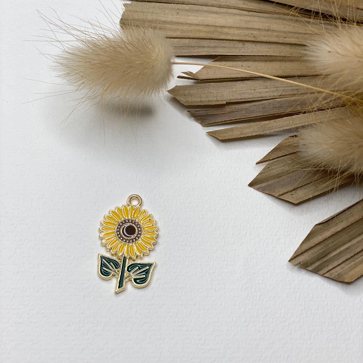 Sunflower Collar Charm