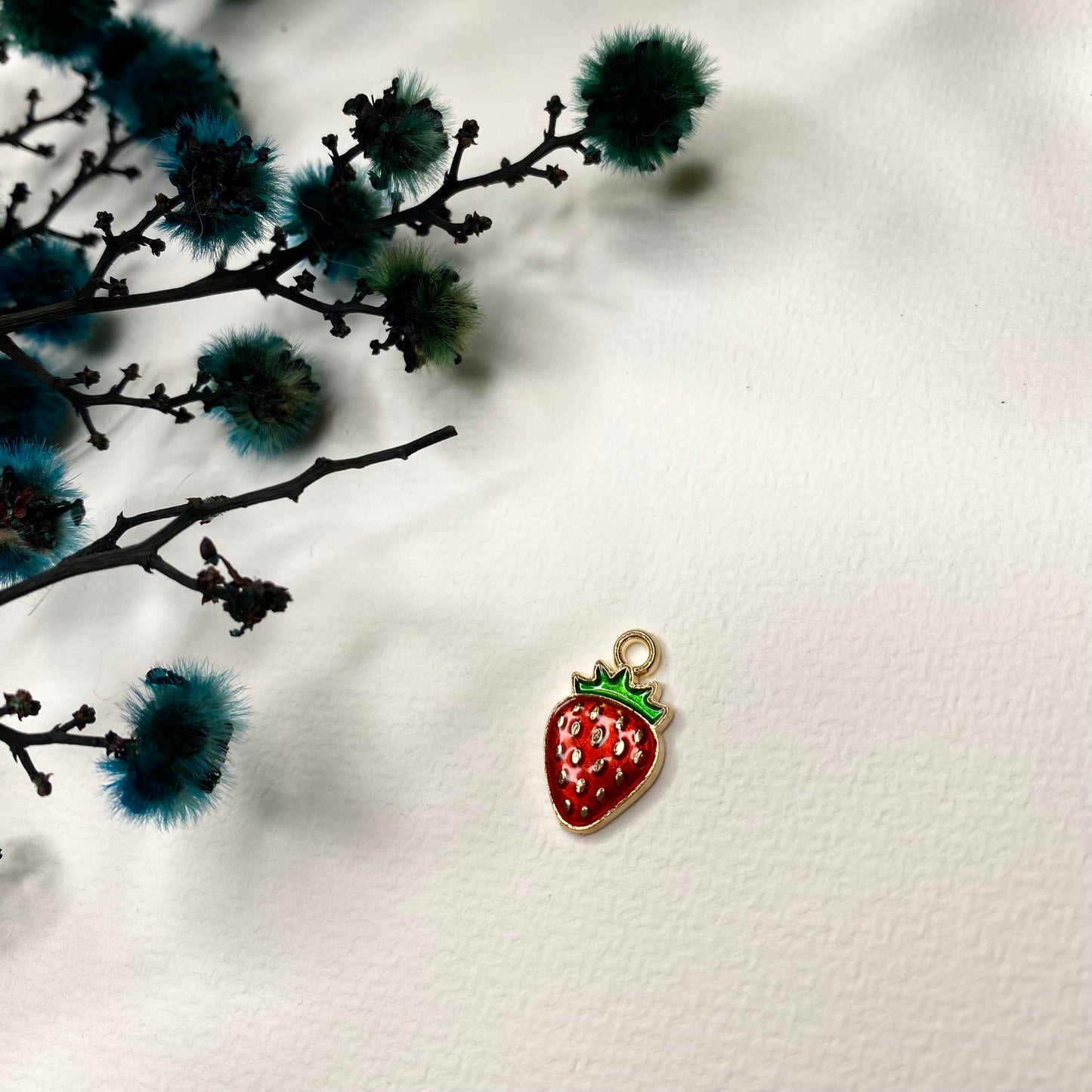 Strawberry Collar Charm