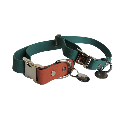 Teal Hexa Silicone Collar